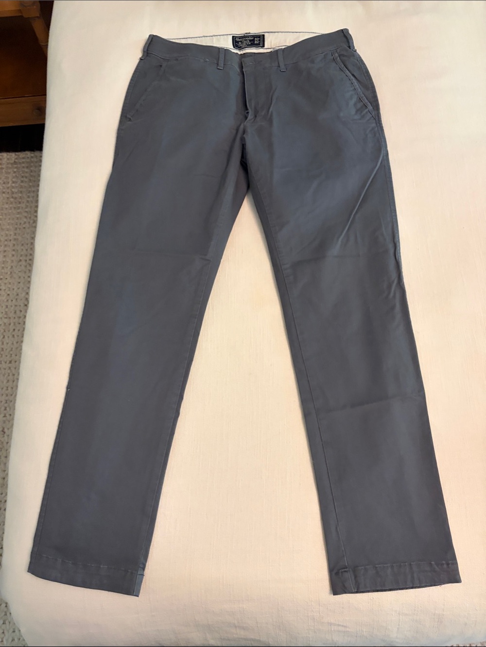 Abercrombie & Fitch Men's Slate Gray Chinos